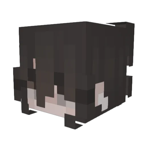 MikaMizuki Minecraft avatar head, 3D render