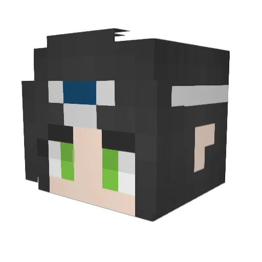 MikaNoel Minecraft avatar head, 3D render