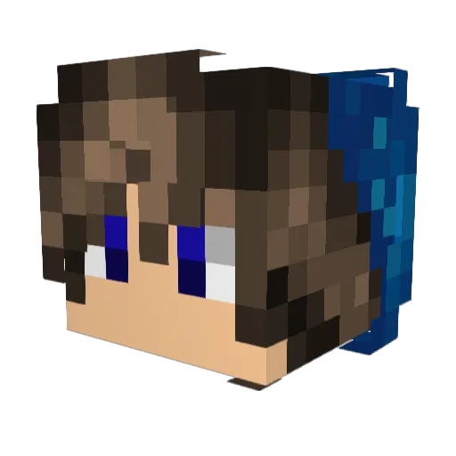 MikaPikaChu Minecraft avatar head, 3D render