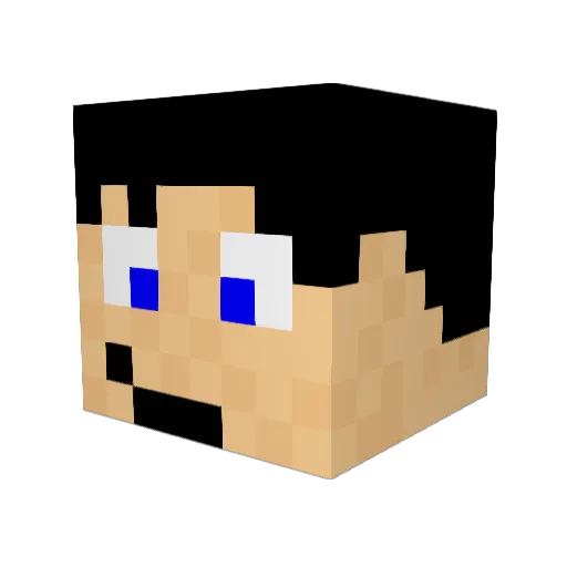 MikaSan20 Minecraft avatar head, 3D render