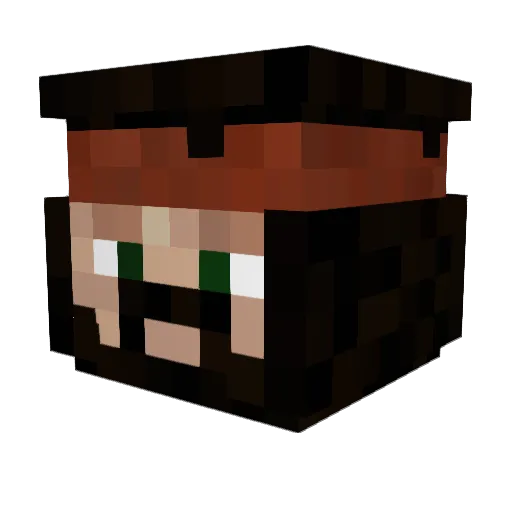 MikaT_ Minecraft avatar head, 3D render