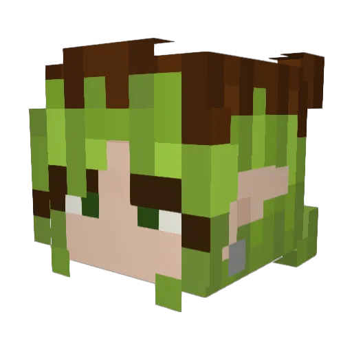 MikaTheWise Minecraft avatar head, 3D render