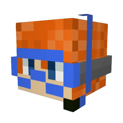 MikaVB Minecraft avatar head, 3D render