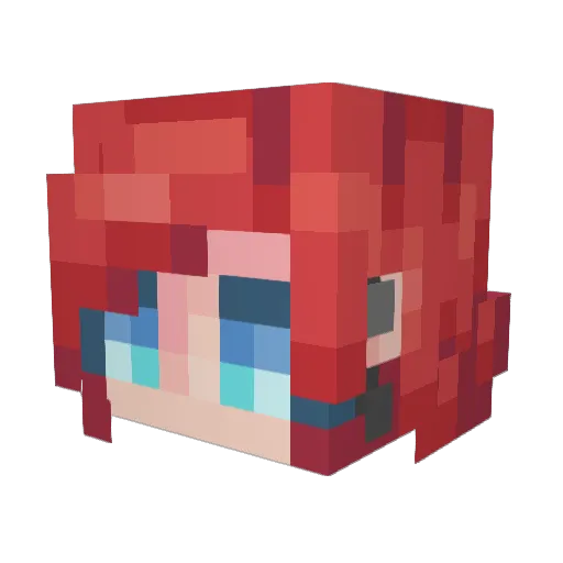 MikaXoXoX Minecraft avatar head, 3D render