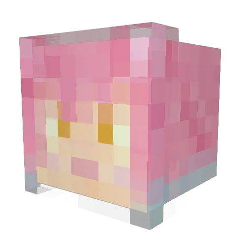 Mika_Call Minecraft avatar head, 3D render