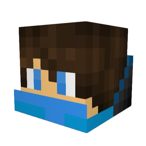 Mika_Chen Minecraft avatar head, 3D render