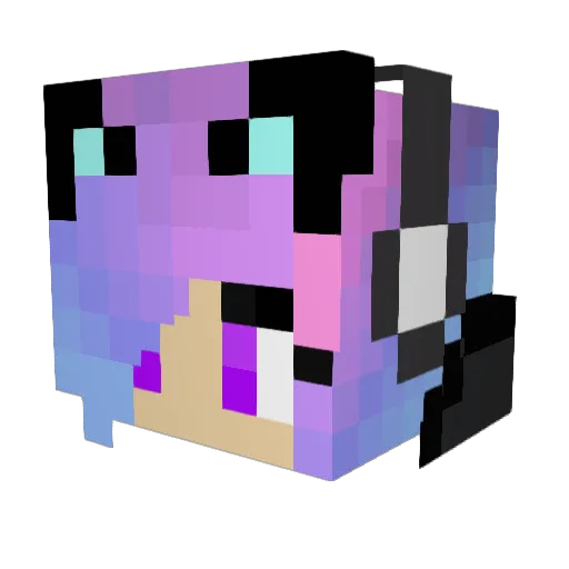 Mika_Firefly Minecraft avatar head, 3D render