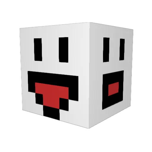 Mika_Mikka Minecraft avatar head, 3D render