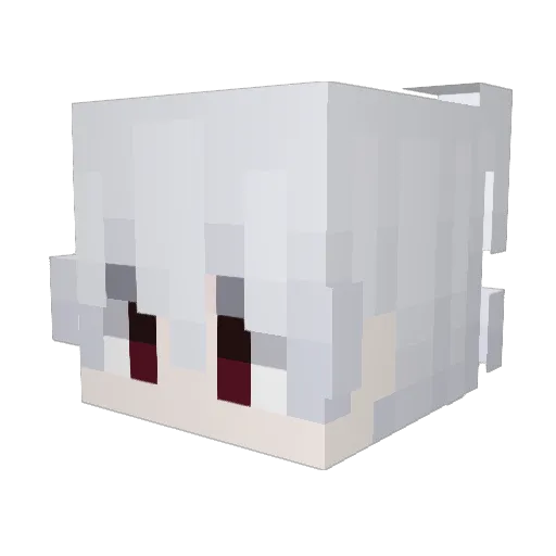Mika_System Minecraft avatar head, 3D render
