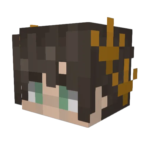 Mika_de Minecraft avatar head, 3D render