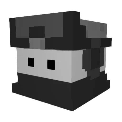 Mika_kit Minecraft avatar head, 3D render