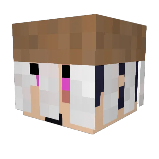 Mika_san Minecraft avatar head, 3D render