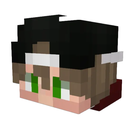 Mikaboshi_ Minecraft avatar head, 3D render