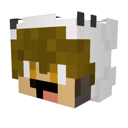 Mikachuu_u Minecraft avatar head, 3D render