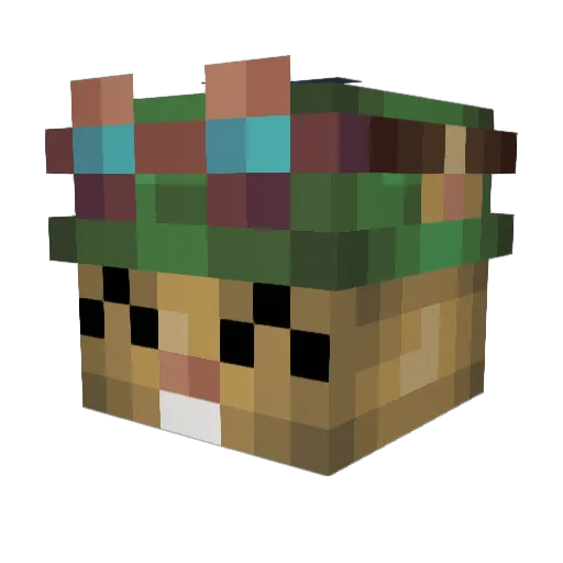 Mikadal Minecraft avatar head, 3D render