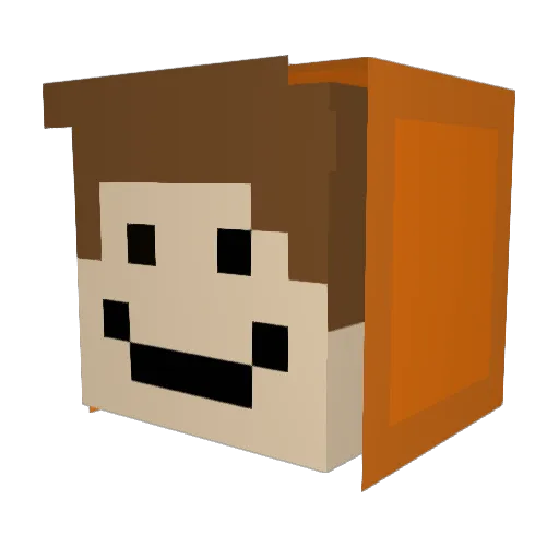 Mikado1807 Minecraft avatar head, 3D render