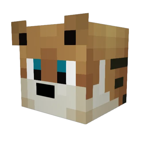 Mikado258 Minecraft avatar head, 3D render