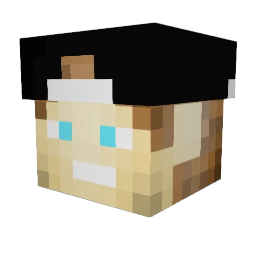 Mikael_EXP Minecraft avatar head, 3D render