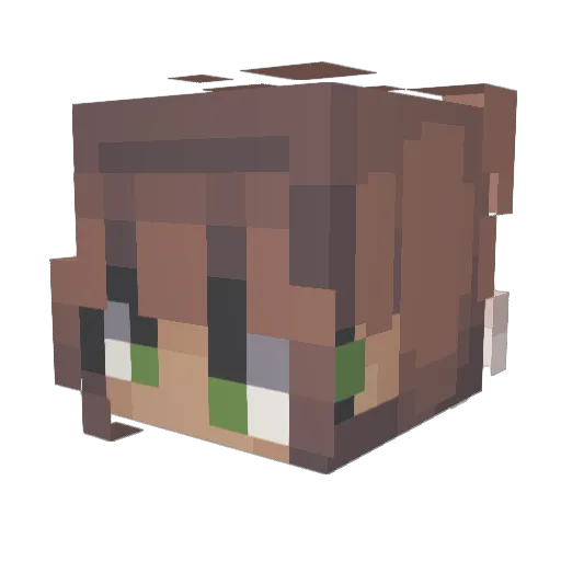 Mikaela13033 Minecraft avatar head, 3D render