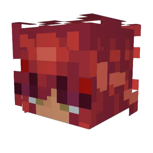 MikaelaCandy Minecraft avatar head, 3D render