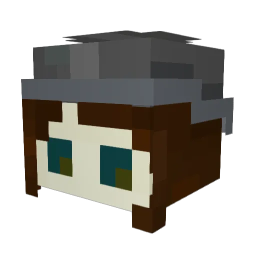 Mikaelkoo Minecraft avatar head, 3D render