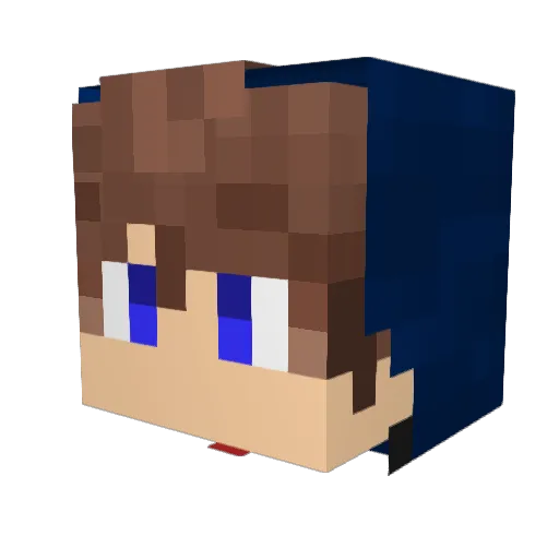Mikaeru06 Minecraft avatar head, 3D render