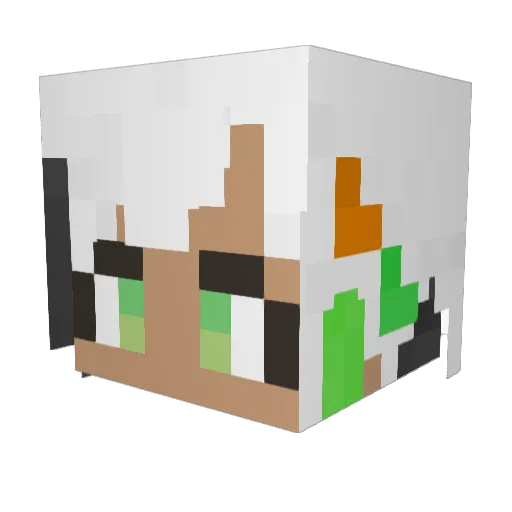 Mikage69onji Minecraft avatar head, 3D render