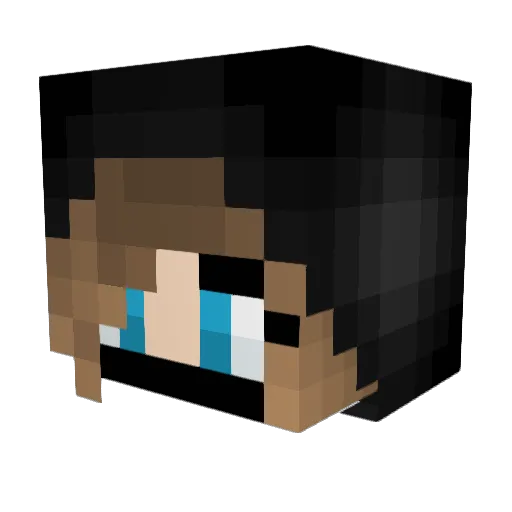 Mikakaa Minecraft avatar head, 3D render
