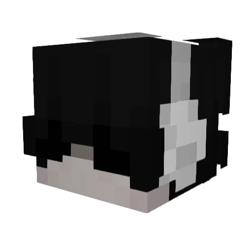 Mikaluus Minecraft avatar head, 3D render
