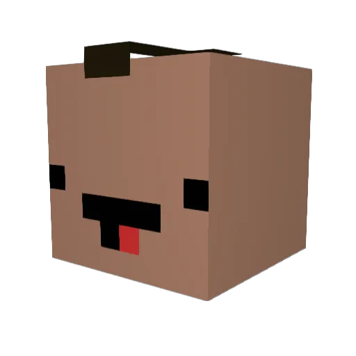 Mikamel77 Minecraft avatar head, 3D render