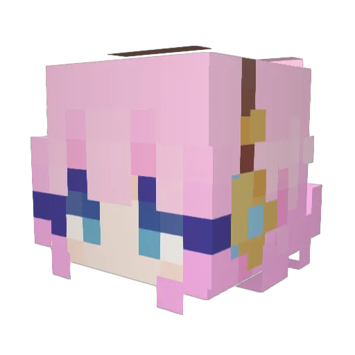 Mikamika1 Minecraft avatar head, 3D render