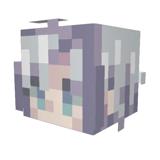 MikanP Minecraft avatar head, 3D render