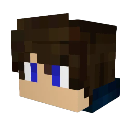Mikano45 Minecraft avatar head, 3D render