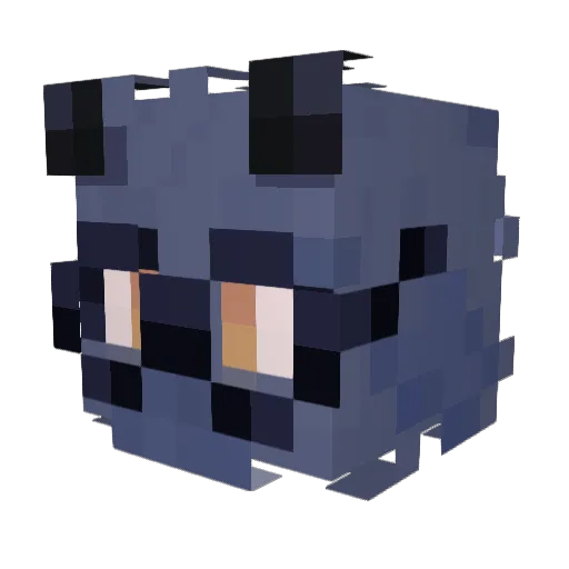 Mikanty Minecraft avatar head, 3D render