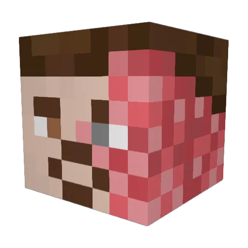 Mikarin__ Minecraft avatar head, 3D render