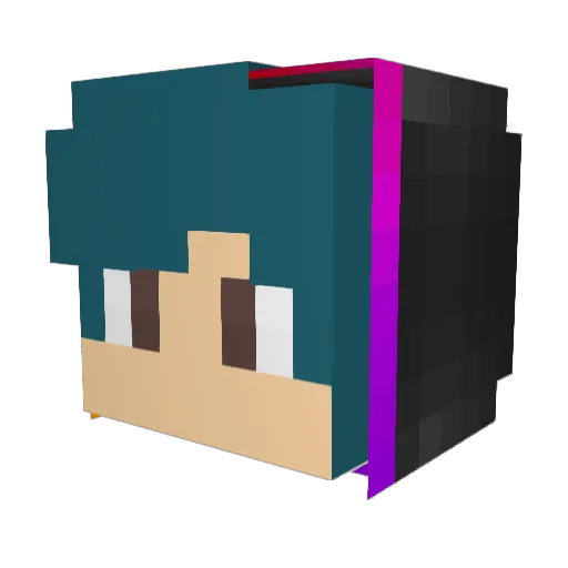 MikasCZE Minecraft avatar head, 3D render