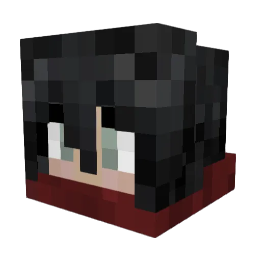 Mikasa18 Minecraft avatar head, 3D render