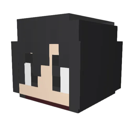 MikasaS2 Minecraft avatar head, 3D render