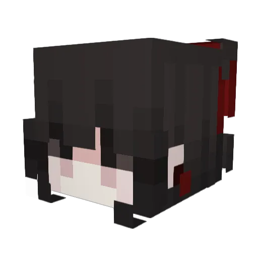Mikasinha Minecraft avatar head, 3D render
