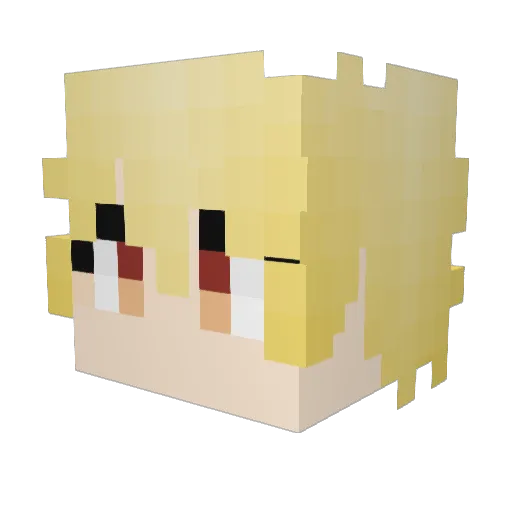 Mikatsuki_Lenin Minecraft avatar head, 3D render