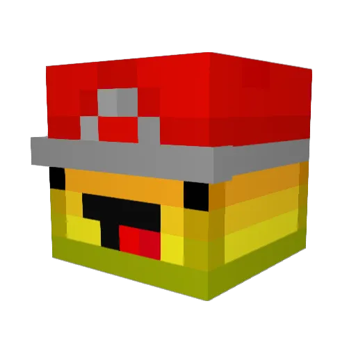 Mikayarou Minecraft avatar head, 3D render