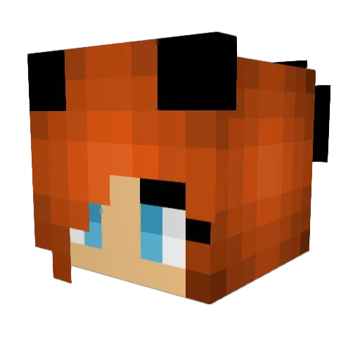 MikaylaTxx Minecraft avatar head, 3D render