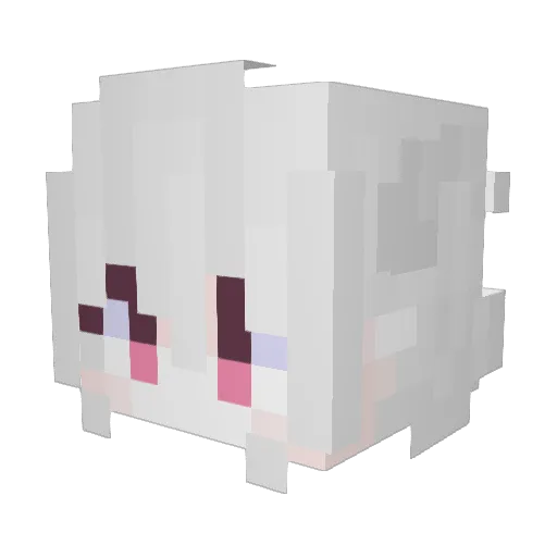 Mikazaki_i Minecraft avatar head, 3D render