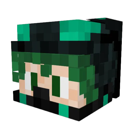 Mikazuk1 Minecraft avatar head, 3D render