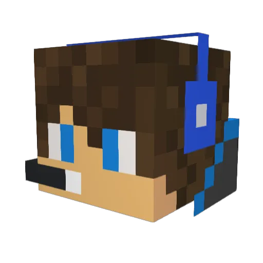Mike14N Minecraft avatar head, 3D render