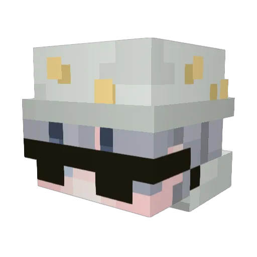 Mike240 Minecraft avatar head, 3D render