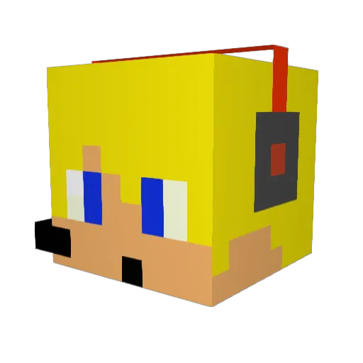 Mike2512 Minecraft avatar head, 3D render