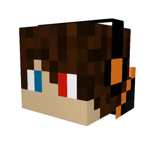 Mike350R Minecraft avatar head, 3D render