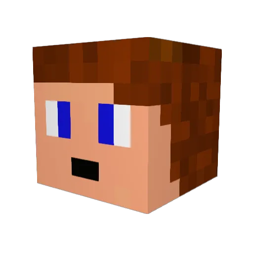 Mike517 Minecraft avatar head, 3D render