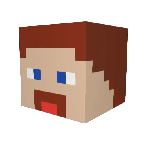 Mike5225 Minecraft avatar head, 3D render